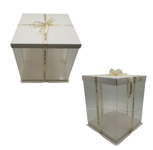 DELUXE KUCHEN BOX -  WEISS - 33,5 X 37 CM