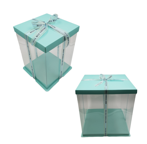 DELUXE KUCHEN BOX - BLAU - 33,5 X 37 CM