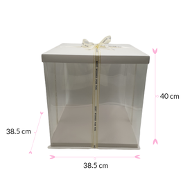 DELUXE KUCHEN BOX - WEISS - 38,5 X 40 CM