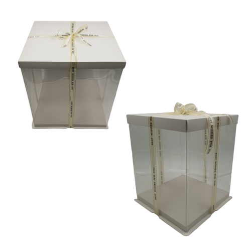 DELUXE KUCHEN BOX - WEISS - 38,5 X 40 CM