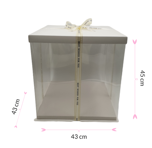 DELUXE KUCHEN BOX - WEISS - 43 X 45 CM