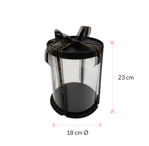 DELUXE KUCHEN BOX - SCHWARZ -  Ø 18 / H 23 CM