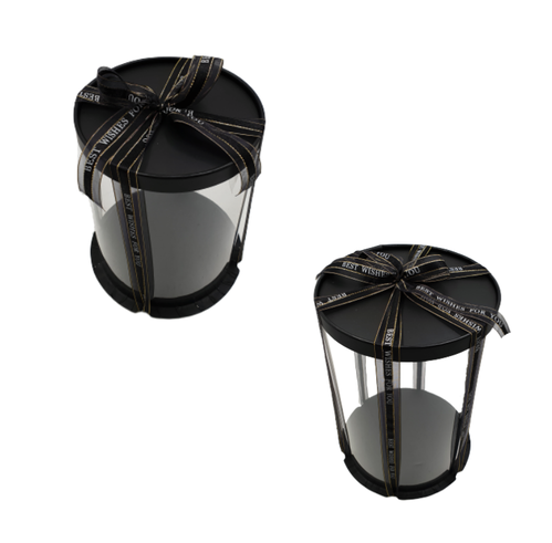 DELUXE KUCHEN BOX - SCHWARZ -  Ø 18 / H 23 CM