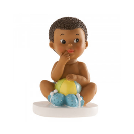 DEKORA KUCHENFIGUR - AFRIKANISCHES KIND MIT BALL