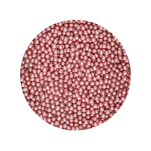 FUNCAKE ZUCKER-PERLEN - METALLIC ROSA (4 MM) 80 G