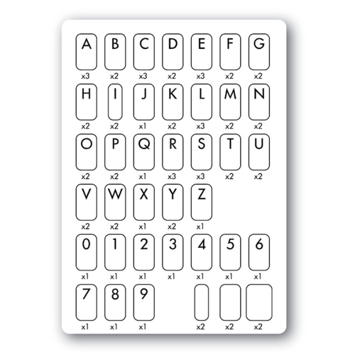 PME "CREATE N PRESS" LETTER MARKERS - ALPHANUMERISCHE STEMPEL