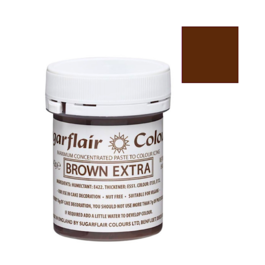 SUGARFLAIR LEBENSMITTELFARBE IN PASTE - EXTRA BRAUN 42 G