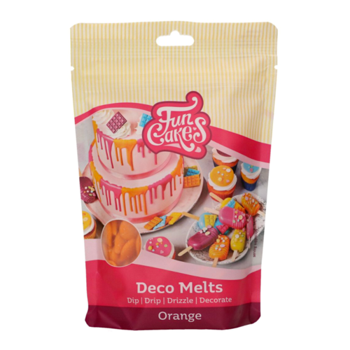 FUNCAKES ORANGENE DECO MELTS  250 G