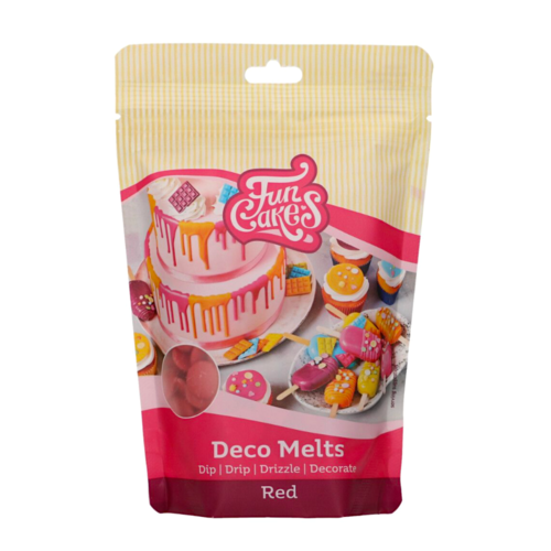 FUNCAKES ROTE DECO MELTS  250 G