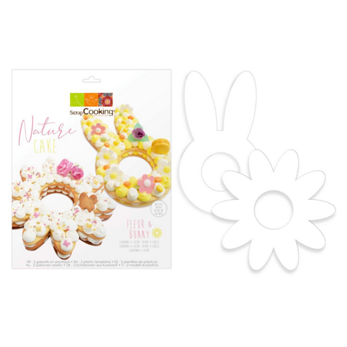 SCRAPCOOKING KUCHENSCHABLONEN - BLUME UND KANINCHEN