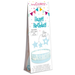 SCRAPCOOKING KUCHEN-WRAPPER + -TOPPERS - "HAPPY BIRTHDAY"