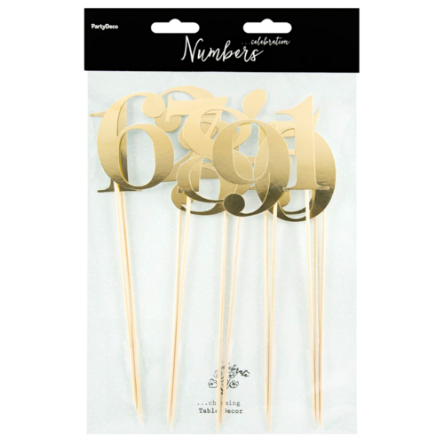PARTYDECO ZAHLENTOPPERS - GOLD