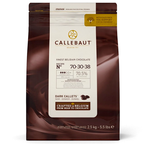 EXTRA DUNKLE SCHOKOLADEN-CALLETTS (70,5%) CALLEBAUT - 2,5 KG