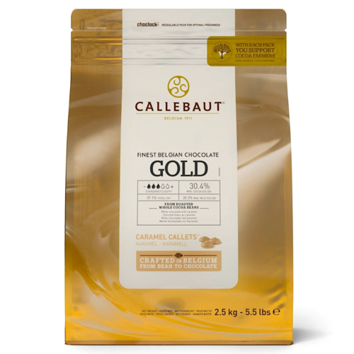 [MHD] GOLD CALLEBAUT KARAMELLISIERTE SCHOKOLADENKALOTTEN - 2,5 KG