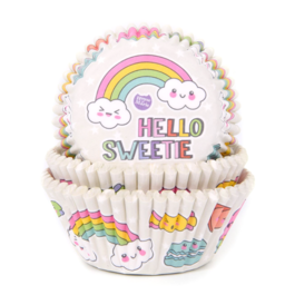 "HOUSE OF MARIE" SET CUPCAKE-EINWEGFORMEN - REGENBOGEN