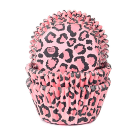 "HOUSE OF MARIE" SET CUPCAKE-EINWEGFORMEN - PINK LEOPARD