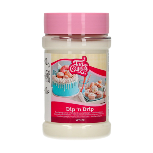 [MHD] FUNCAKES DIP 'N DRIP - FLÜSSIGER WEISSER FONDANT 375 G
