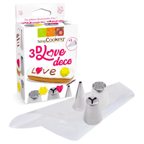 SCRAPCOOKING DEKORATIONSSET - LOVE 3D