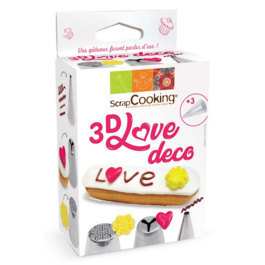 SCRAPCOOKING DEKORATIONSSET - LOVE 3D