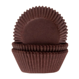 "HOUSE OF MARIE" SATZ MINI CUPCAKE EINWEGFORMEN - BRAUN