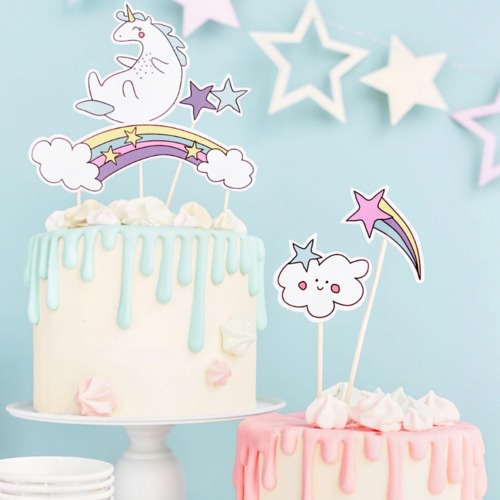 PARTYDECO KUCHENTOPPER - EINHORN