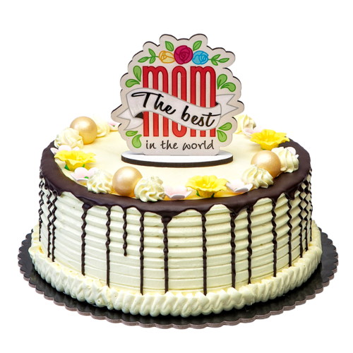 DEKORA KUCHEN TOPPER "THE BEST MOM IN THE WORLD"