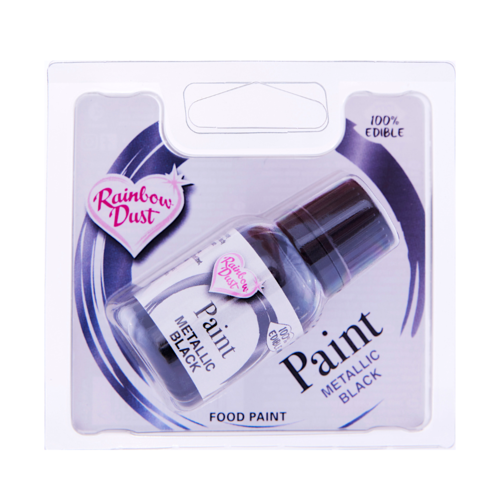 RAINBOW DUST ESSBARE METALLIC-FARBE - SCHWARZ (25 ML)