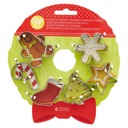 WILTON MINI AUSSTECHFORMEN SET - WEIHNACHTSPLTZCHEN (KRANZ)