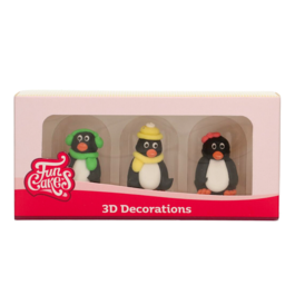 FUNCAKES ZUCKERDEKORATIONEN- PINGUINE (3D)