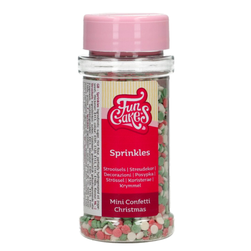 FUNCAKES SPRINKLES - MINI-WEIHNACHTSKONFETTI (60 G)