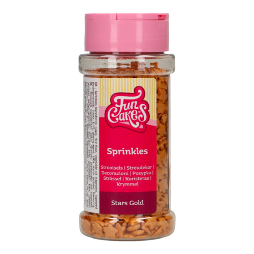 FUNCAKES SPRINKLES - GOLD STARS (60 G)