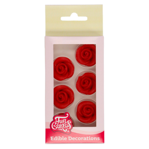 FUNCAKES MARZIPAN DEKORATIONEN - ROTE ROSEN