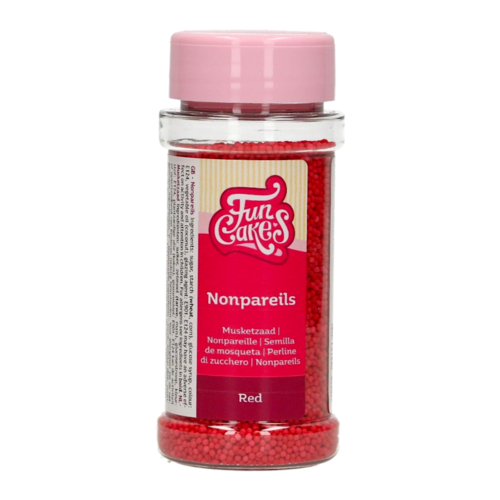 FUNCAKES ZUCKERPERLEN (NONPAREILLES) - ROT 80 G