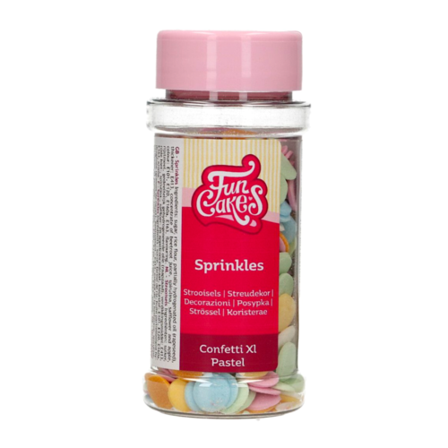 FUNCAKES SPRINKLES - XL KONFETTI PASTELLTNE (55 G)