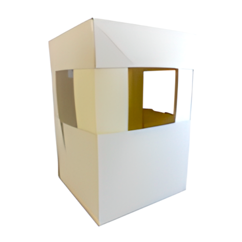 WEISSE KUCHEN BOX - 20 CM + 30,5 CM SCHACHTEL VERLÄNGERUNGEN (ONHE SHUTZFOLIE)