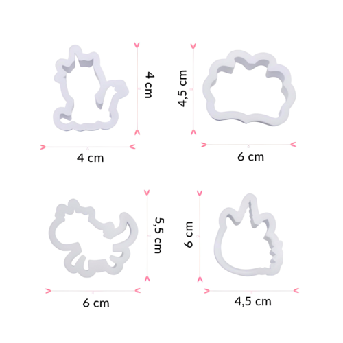 SET 8 EINHORN AUSSTECHFORMEN