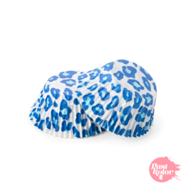 CUPCAKE EINWEGFORMEN - LEOPARDEN BLAU