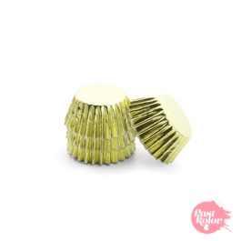 MINI CUPCAKE EINWEGFORMEN - METALLISCHES GOLD