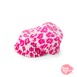 CUPCAKE EINWEGFORMEN LEOPARDEN ROSA