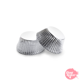 CUPCAKE EINWEGFORMEN SILBER METALLIC