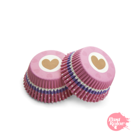 HERZ CUPCAKE EINWEGFORMEN N3 - 50 EINHEITEN