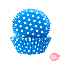 CUPCAKE EINWEGFORMEN SCHWARZ MIT WEISSEN PUNKTEN