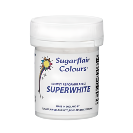 SUGARFLAIR LEBENSMITTELFARBE IN PULVERFORM - SUPERWHITE 20 G