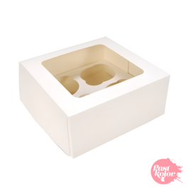 WEIE BOX FR 4 CUPCAKES MIT FENSTER