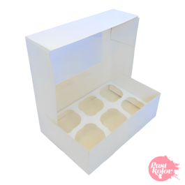 WEIE BOX FR 6 CUPCAKES MIT FENSTER