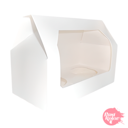 WEISSE BOX FR 2 CUPCAKES MIT FENSTER