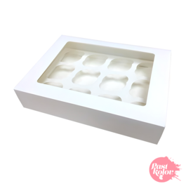 WEIE BOX FR 12 CUPCAKES MIT FENSTER