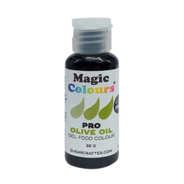 MAGIC COLOURS PRO LEBENSMITTELFARBE IN GELFORM - OLIVE OIL/ OLIVEN GRN 32 G