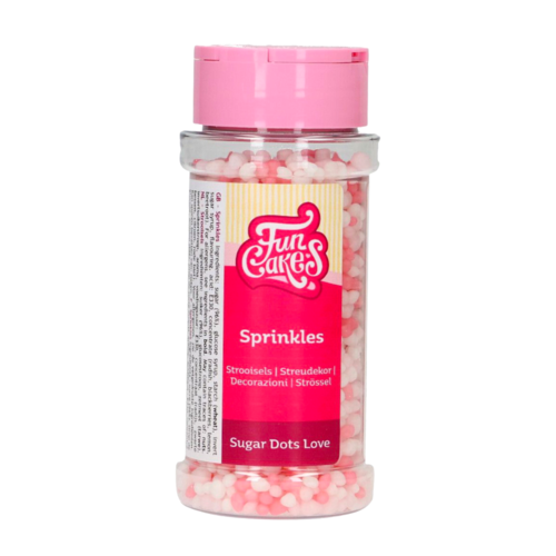 FUNCAKES SPRINKLES "SUGAR DOTS" - LOVE (80 G)