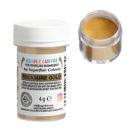 SUGARFLAIR ESSBARER GLITTER  - TREASURE GOLD (4 G)